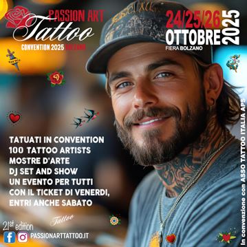 Passion Art Tattoo Convention Bolzano SABATO e DOMENICA